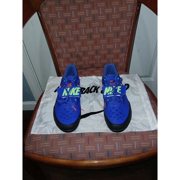 New Nike Mens 9.5 Zoom Rotational 6 Track & Field Blue Throwing Shoes 685131-400 - Picture 1 of 6